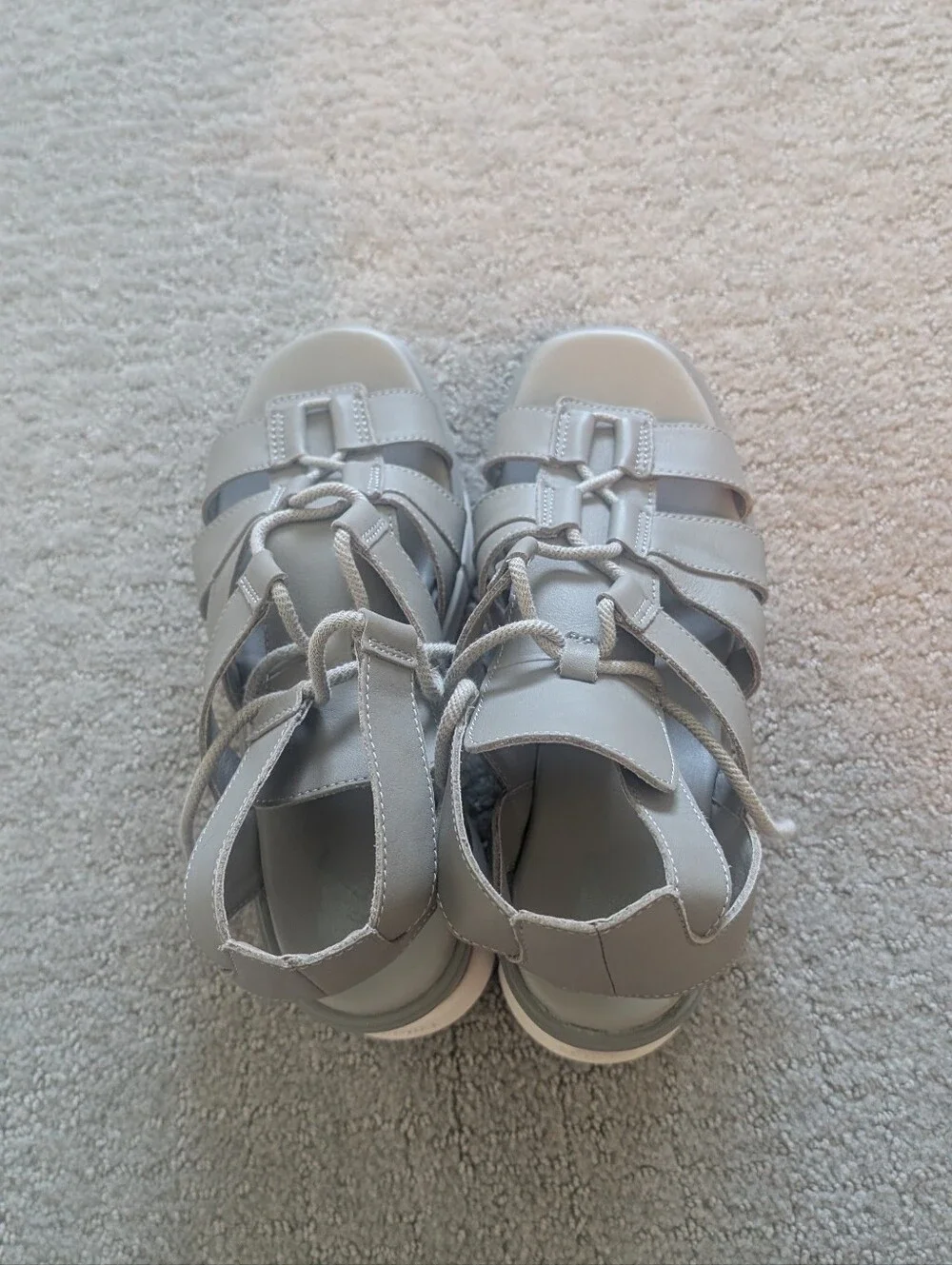 Sorel Gray Strappy Wedge Sandals